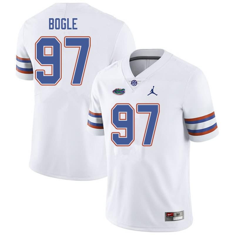 NCAA Florida Gators Khris Bogle Men's #97 Jordan Brand White Stitched Authentic College Football Jersey TFJ2564UA